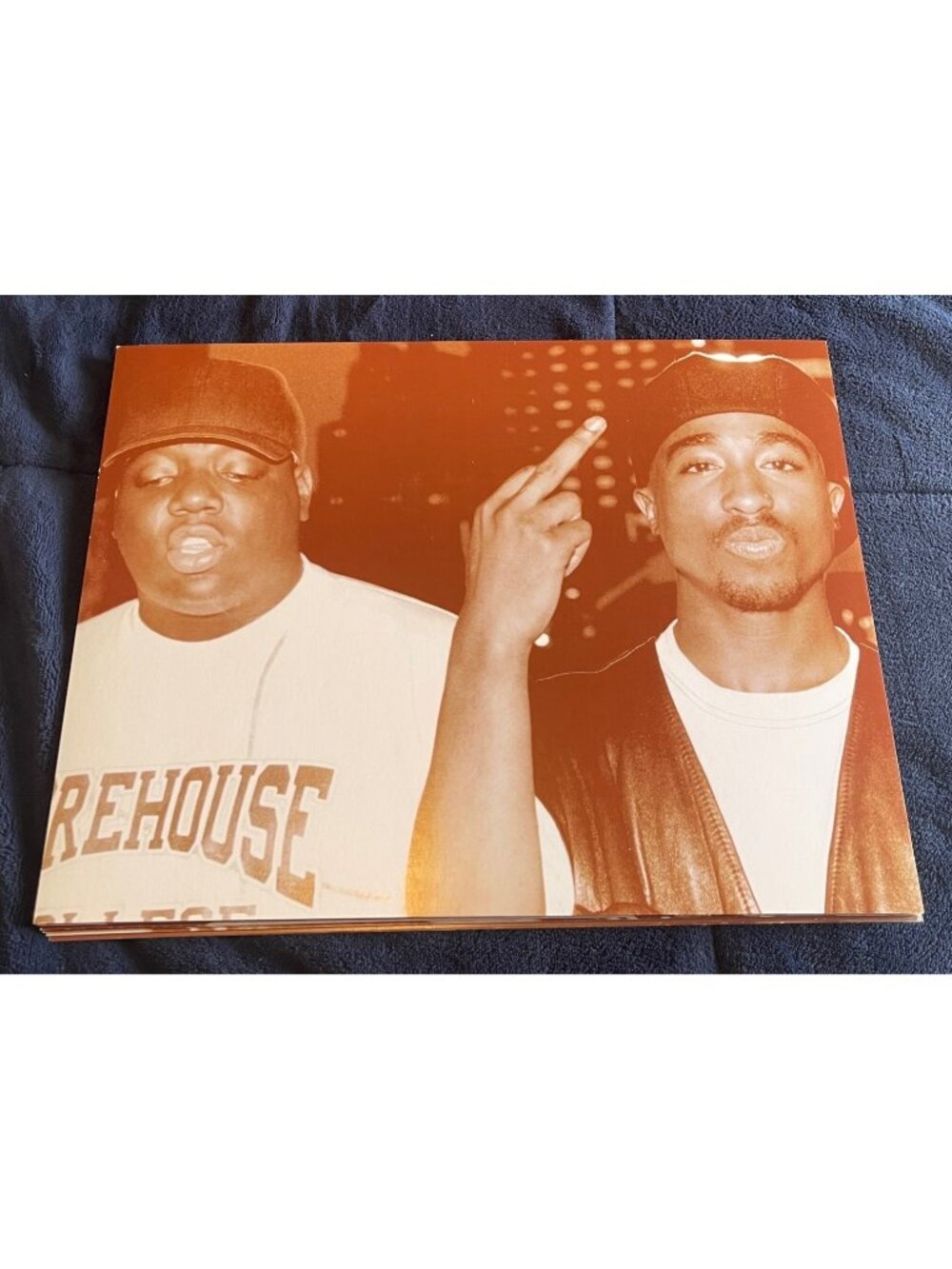 Tupac Biggie Hip Hop Urban Art Sepia Photo Print 14x11 Unframed Rap Street Décor